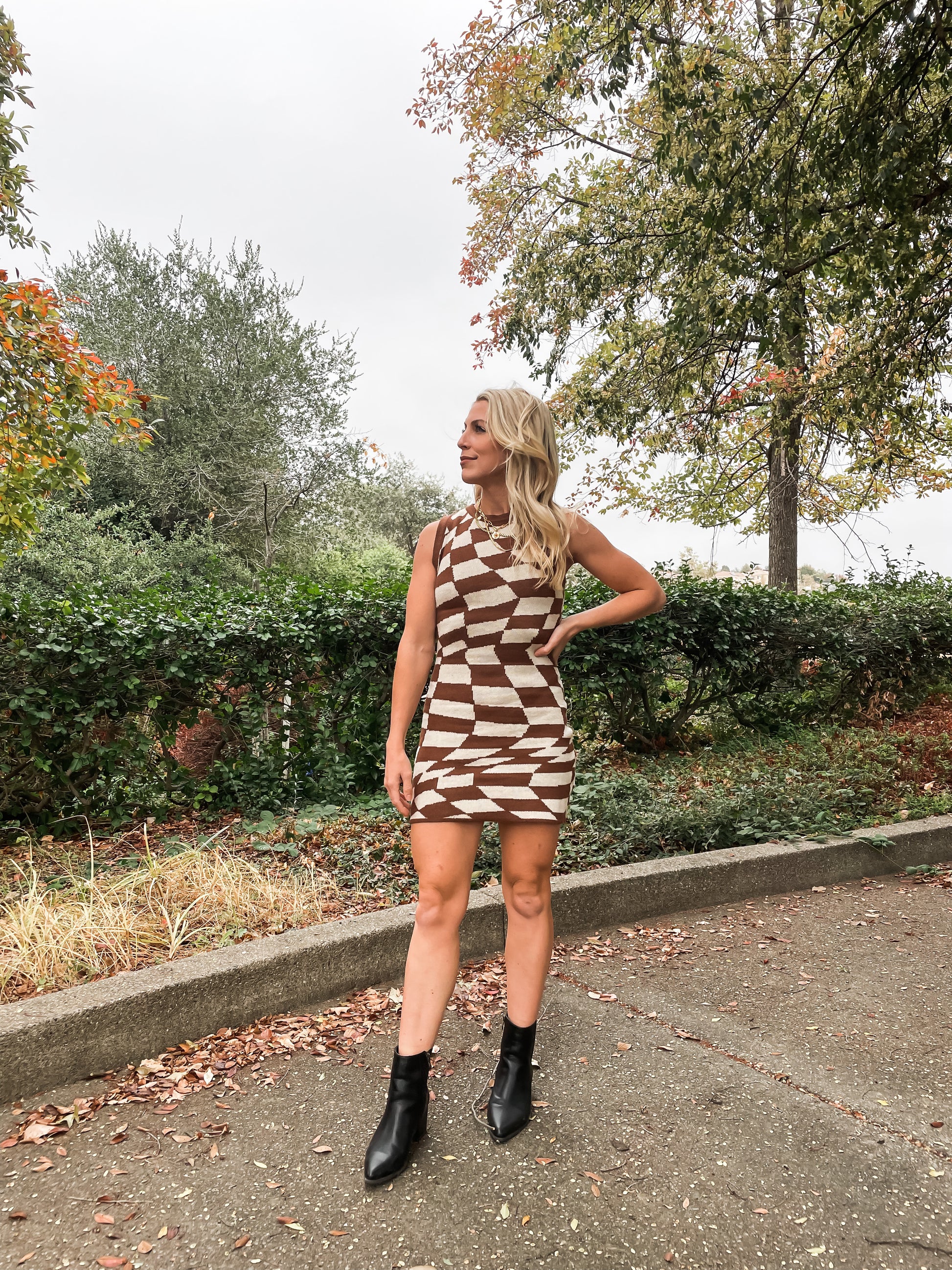 Falling for You Sleeveless Knit Dress Goldencoastcollection Falling for You Sleeveless Knit Dress Goldencoastcollection