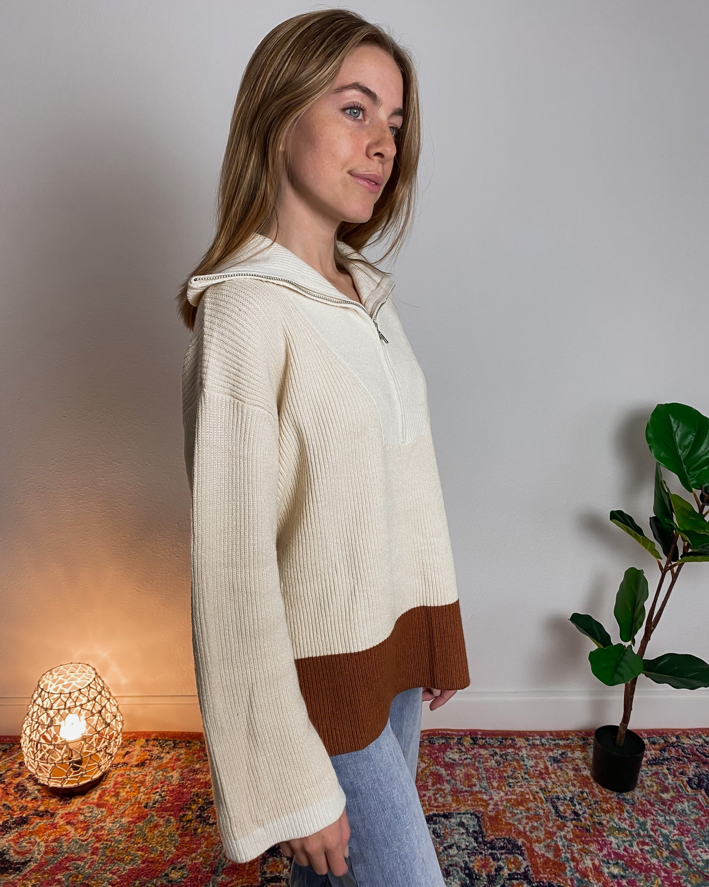 Autumn Half-Zip Knit Pullover